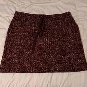 L LOFT burgundy skirt